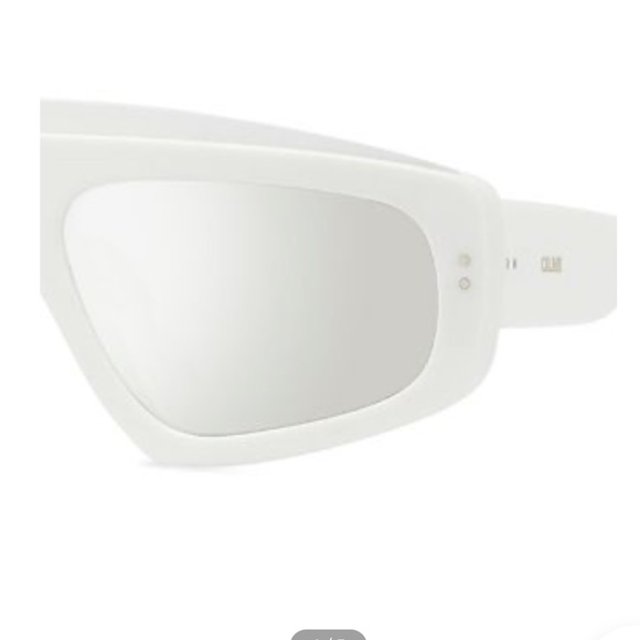 CELINE CL 402251 25C MASK POLARIZED WHITE SUNGLASSES - Picture 6 of 7